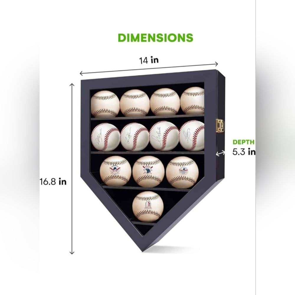 Baseball Display Case with Black Frame Baseball Display Case Baseball Home Decor